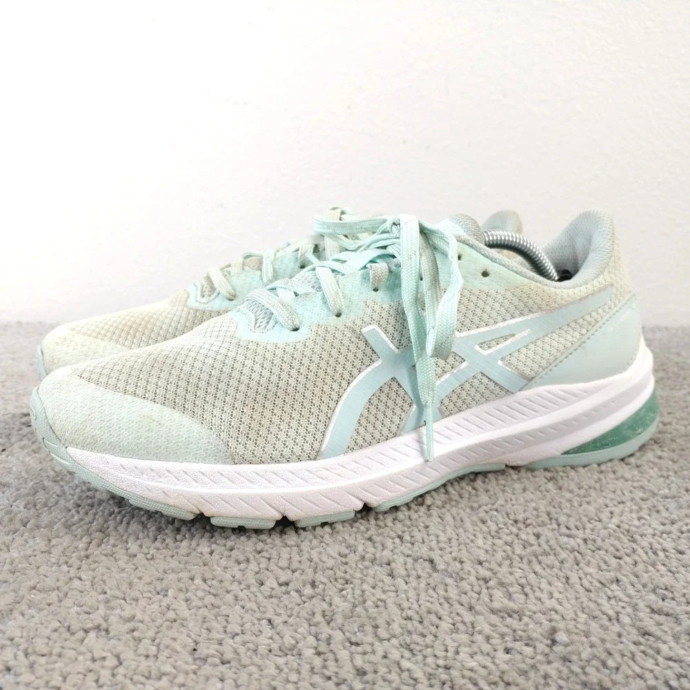 ASICS GT-1000 12 Girls Size 6.5 Running Shoes Low Top Green Sneakers Athletic